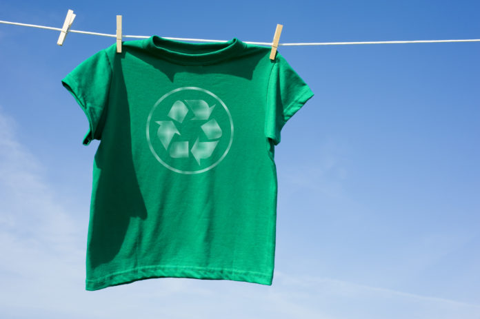 Green T-Shirt with Recycle Symbol