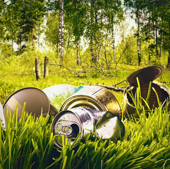 forest contaminated waste and garbage